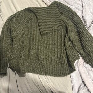 Cozy Olive Green Turtleneck Sweater